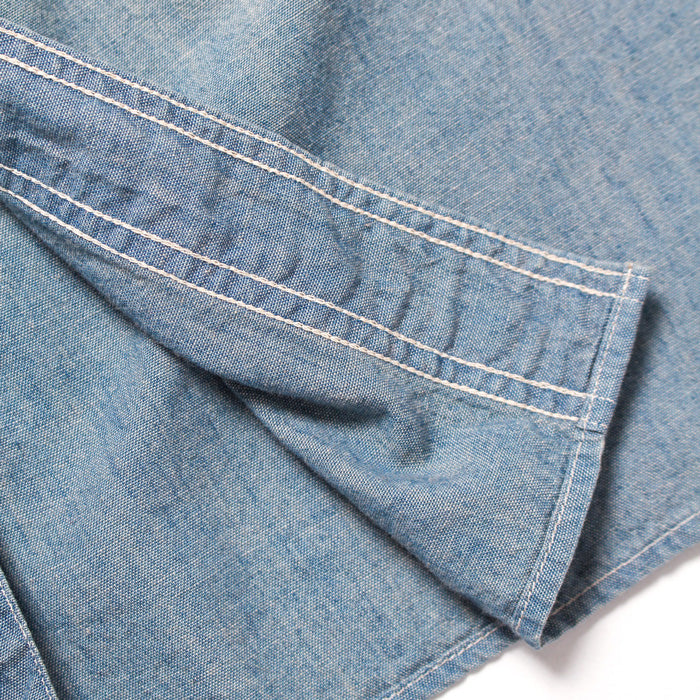 バウワウ BW241-CSSA CHAMBRAY SHIRTS SUNBURN AGEING INDIGO SUNBURN AGEING デニム シャンブレーシャツ インディゴ メンズ