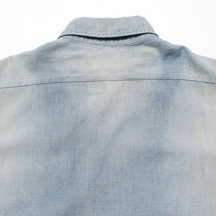 バウワウ BW241-CSSA CHAMBRAY SHIRTS SUNBURN AGEING INDIGO SUNBURN AGEING デニム シャンブレーシャツ インディゴ メンズ