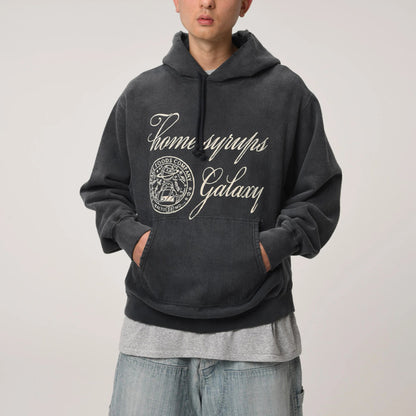 バウワウ BW241-GSH GALAXY SYRUP HOODIE BLACK AGEING ブラックフーディー パーカー ブラック メンズ