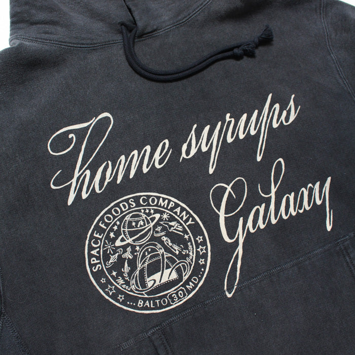 バウワウ BW241-GSH GALAXY SYRUP HOODIE BLACK AGEING ブラックフーディー パーカー ブラック メンズ