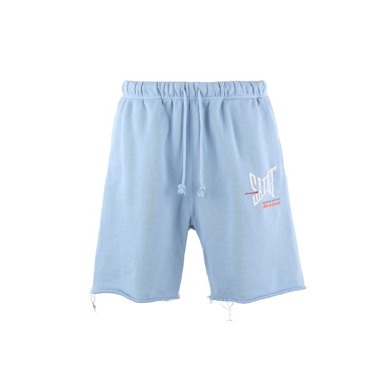 セントマイケル SM-HR8-0000-060 SWEAT SHORTS / RIBON SAINT / BLUE メンズ スウェット ショートパンツ