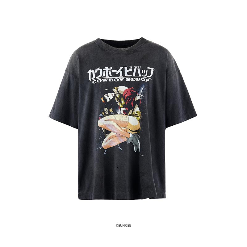 セントマイケル SM-HR8-0000-C04 CB_SS TEE / COWBOY BEBOP ブラック メンズ 半袖 プリント Tシャツ カウボーイビバップ
