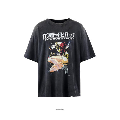 セントマイケル SM-HR8-0000-C04 CB_SS TEE / COWBOY BEBOP ブラック メンズ 半袖 プリント Tシャツ カウボーイビバップ