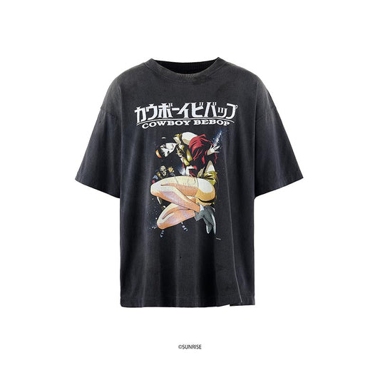 セントマイケル SM-HR8-0000-C04 CB_SS TEE / COWBOY BEBOP ブラック メンズ 半袖 プリント Tシャツ カウボーイビバップ