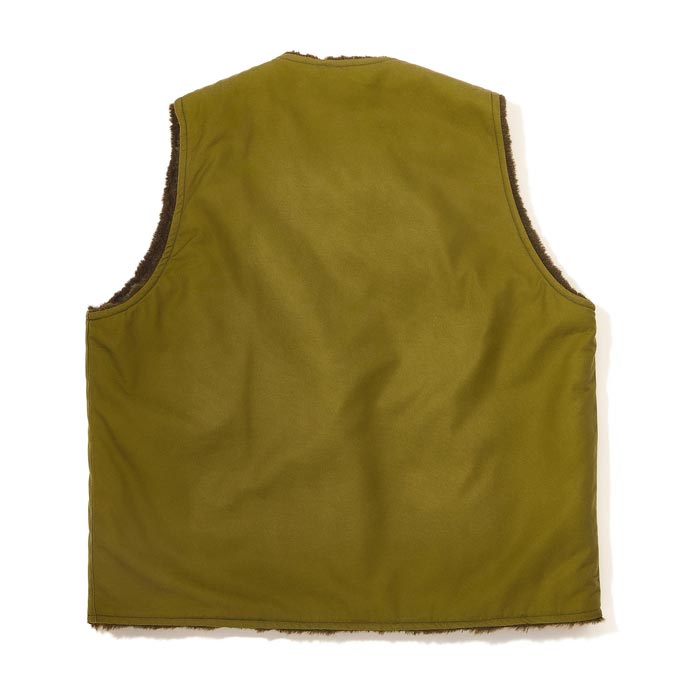 ザ リアルマッコイズ MJ23107 USN ALPACA VEST アルパカ ベスト カーキ メンズ アウター ベスト アルパカライニング ミリタリーベスト
