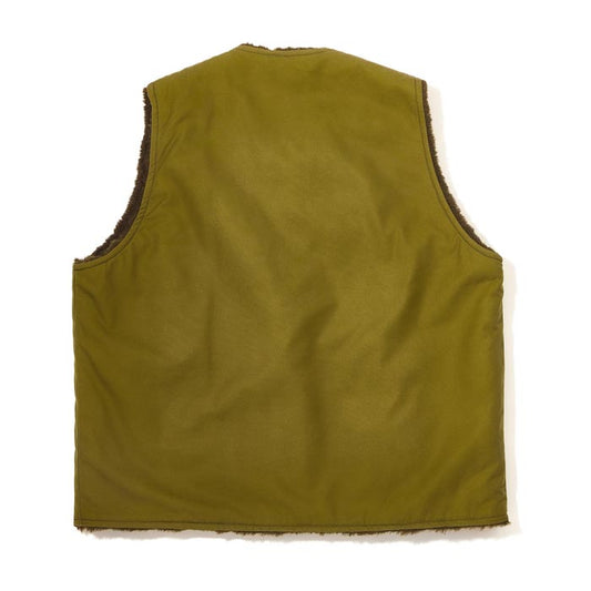 ザ リアルマッコイズ MJ23107 USN ALPACA VEST アルパカ ベスト カーキ メンズ アウター ベスト アルパカライニング ミリタリーベスト