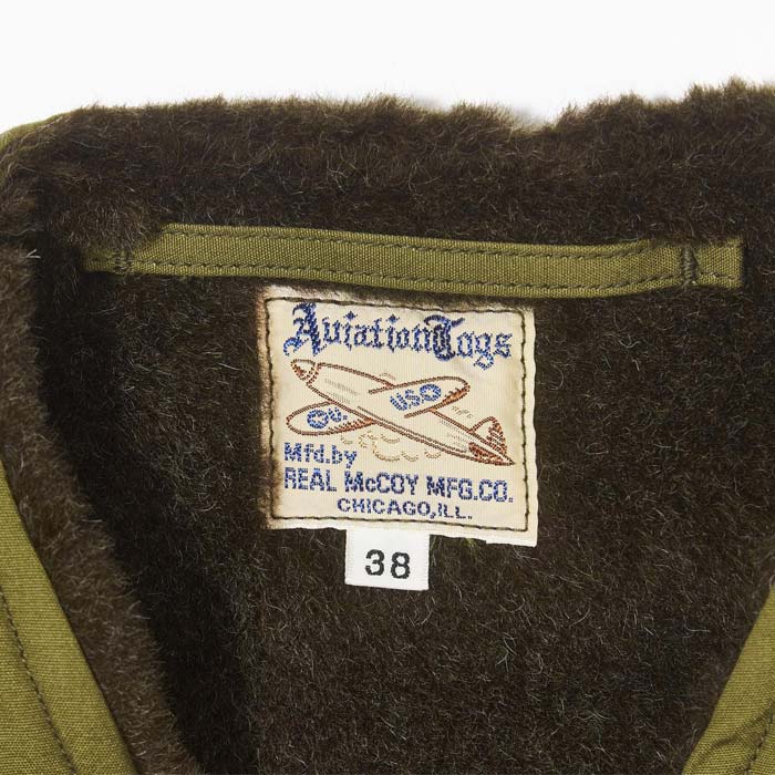ザ リアルマッコイズ MJ23107 USN ALPACA VEST アルパカ ベスト カーキ メンズ アウター ベスト アルパカライニング ミリタリーベスト