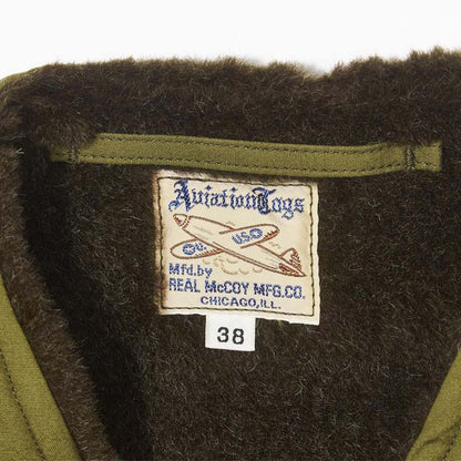 ザ リアルマッコイズ MJ23107 USN ALPACA VEST アルパカ ベスト カーキ メンズ アウター ベスト アルパカライニング ミリタリーベスト