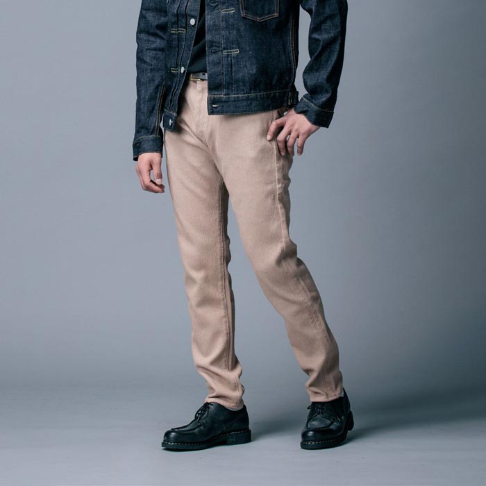 桃太郎ジーンズ MOMOTARO JEANS MPT1030M31 ヒノキ染め刺子パンツ BEI メンズ ジッ パーフライ 刺し子 デニム ジーンズ