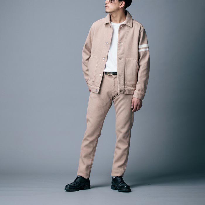 桃太郎ジーンズ MOMOTARO JEANS MPT1030M31 ヒノキ染め刺子パンツ BEI メンズ ジッ パーフライ 刺し子 デニム ジーンズ