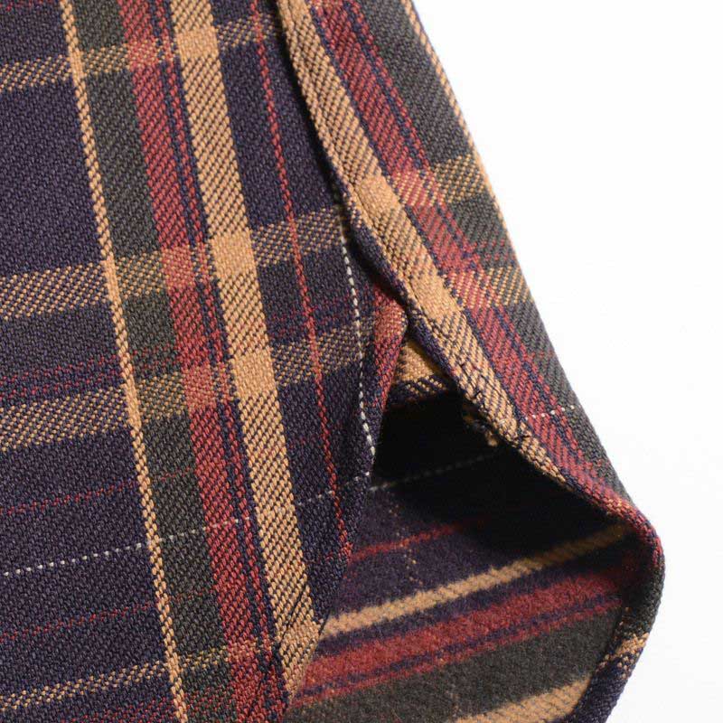 25SS デラックスウエア HV-55 JAPAN ANTIQUE COLOR ネイビーパープル メンズ 長袖 ネルシャツ 11oz