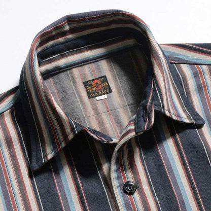 25SS デラックスウエア HV-56 NATIVE STRIPE ネイビーストライプ メンズ 長袖 ネルシャツ 10.5oz