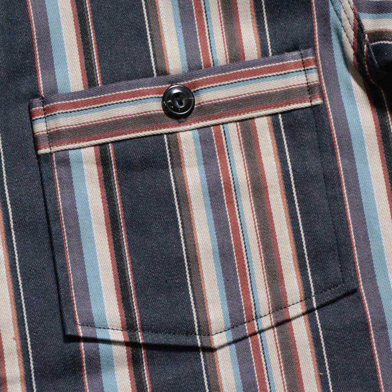 25SS デラックスウエア HV-56 NATIVE STRIPE ネイビーストライプ メンズ 長袖 ネルシャツ 10.5oz