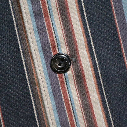 25SS デラックスウエア HV-56 NATIVE STRIPE ネイビーストライプ メンズ 長袖 ネルシャツ 10.5oz