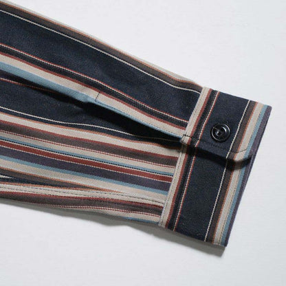 25SS デラックスウエア HV-56 NATIVE STRIPE ネイビーストライプ メンズ 長袖 ネルシャツ 10.5oz
