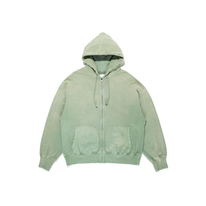 バウワウ BW251-ZHA ZIP HOODIE AGING グリーンエイジング メンズ ジップ パーカー フーディ