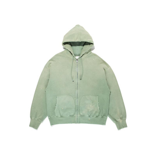バウワウ BW251-ZHA ZIP HOODIE AGING グリーンエイジング メンズ ジップ パーカー フーディ