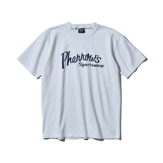 フェローズ 23S-PT1 Pherrow's Sports メンズ 半袖 プリント Tシャツ White