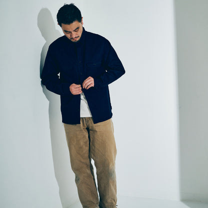 SSS25-01 蛇柄ジャカードワークシャツ