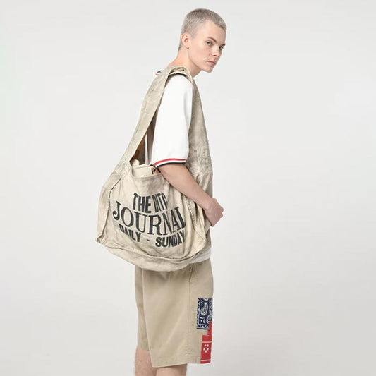 バウワウ BW251-NPB NEWSPAPER BAG ホワイトエイジング メンズ ショルダー バッグ