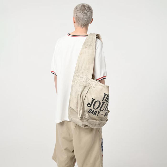 バウワウ BW251-NPB NEWSPAPER BAG ホワイトエイジング メンズ ショルダー バッグ