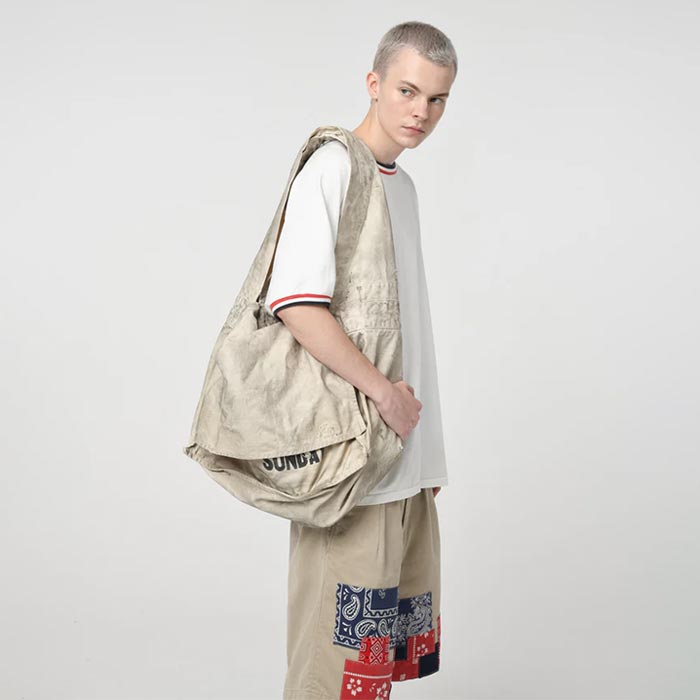 バウワウ BW251-NPB NEWSPAPER BAG ホワイトエイジング メンズ ショルダー バッグ