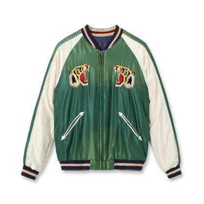 テーラー東洋 Lot No. TT15710-145 Early 1950s Style Acetate Souvenir Jacket “TIGER HEAD” × “JAPAN MAP” (AGING MODEL)