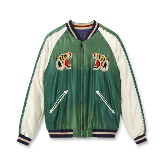 テーラー東洋 Lot No. TT15710-145 Early 1950s Style Acetate Souvenir Jacket “TIGER HEAD” × “JAPAN MAP” (AGING MODEL)