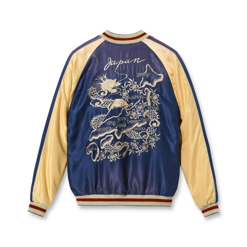 テーラー東洋 Lot No. TT15710-145 Early 1950s Style Acetate Souvenir Jacket “TIGER HEAD” × “JAPAN MAP” (AGING MODEL)