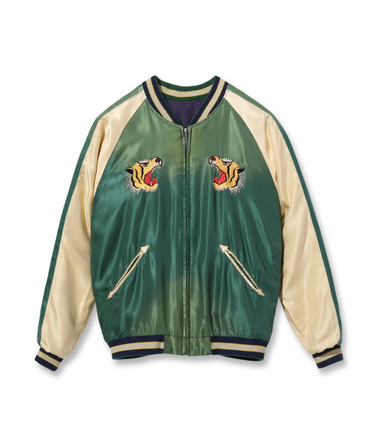 テーラー東洋 Lot No. TT15492-128 / Mid 1950s Style Acetate Souvenir Jacket “DRAGON” × “DRAGON & TIGER” (AGING MODEL)