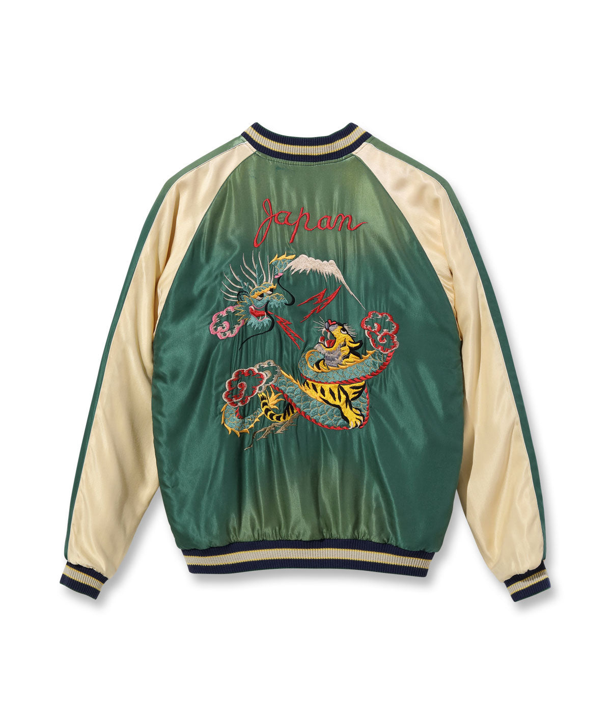 テーラー東洋 Lot No. TT15492-128 / Mid 1950s Style Acetate Souvenir Jacket “DRAGON” × “DRAGON & TIGER” (AGING MODEL)