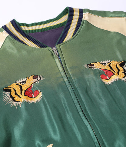 テーラー東洋 Lot No. TT15492-128 / Mid 1950s Style Acetate Souvenir Jacket “DRAGON” × “DRAGON & TIGER” (AGING MODEL)