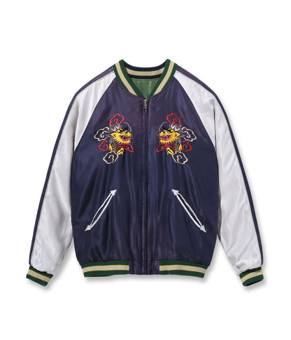 テーラー東洋 Lot No. TT15492-128 / Mid 1950s Style Acetate Souvenir Jacket “DRAGON” × “DRAGON & TIGER” (AGING MODEL)