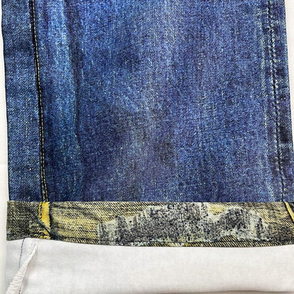 Trompe L’oeil Printed Trousers (1942 Buckle back Jeans)