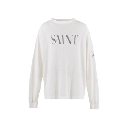 セントマイケル SM-HR8-0000-035 LS TEE / SAINT / WHITE メンズ 長袖 プリント Tシャツ ロンT カットソー