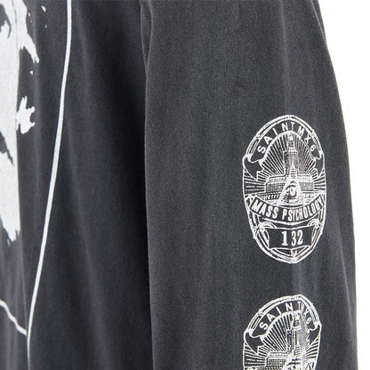 セントマイケル SM-HR8-0000-033 LS TEE / LOVE SAINT / BLACK メンズ 長袖 プリント Tシャツ ロンT カットソー バックプリント