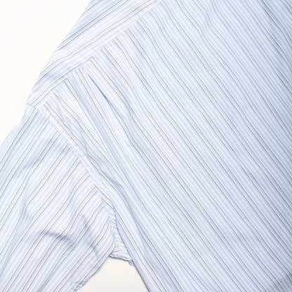 バウワウ BW241-BRSS BANDANNA REPAIR STRIPE SHIRTS BLUE STRIPE バンダナ ストライプ ボタンダウンシャツ ブルー メンズ
