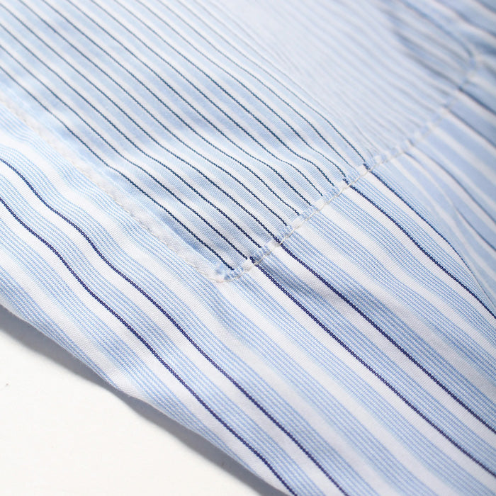 バウワウ BW241-BRSS BANDANNA REPAIR STRIPE SHIRTS BLUE STRIPE バンダナ ストライプ ボタンダウンシャツ ブルー メンズ