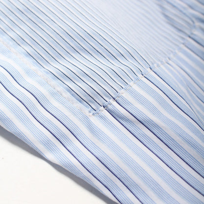 バウワウ BW241-BRSS BANDANNA REPAIR STRIPE SHIRTS BLUE STRIPE バンダナ ストライプ ボタンダウンシャツ ブルー メンズ