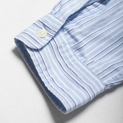 バウワウ BW241-BRSS BANDANNA REPAIR STRIPE SHIRTS BLUE STRIPE バンダナ ストライプ ボタンダウンシャツ ブルー メンズ
