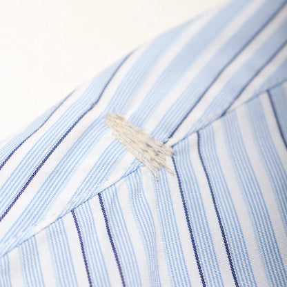 バウワウ BW241-BRSS BANDANNA REPAIR STRIPE SHIRTS BLUE STRIPE バンダナ ストライプ ボタンダウンシャツ ブルー メンズ