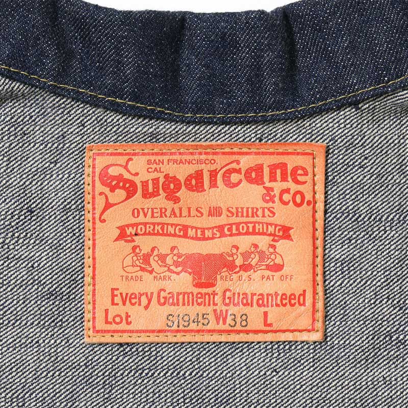 シュガーケーン Lot No. SC19010 / SUGAR CANE Super “Denim” Collectibles #10 14oz. BLUE DENIM BLOUSE “S1945” MODEL 420N NON WASH 大戦モデル デニムジャケット ノンウォッシュ メンズ