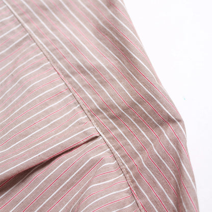 バウワウ BW241-BRSS BANDANNA REPAIR STRIPE SHIRTS BROWN STRIPE バンダナ ストライプ ボタンダウンシャツ ブラウン メンズ