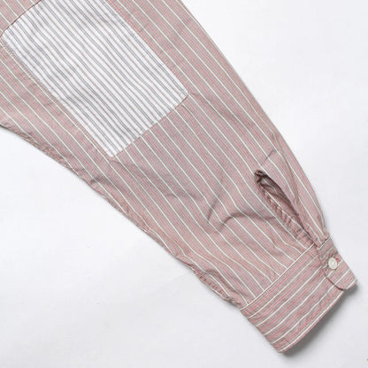 バウワウ BW241-BRSS BANDANNA REPAIR STRIPE SHIRTS BROWN STRIPE バンダナ ストライプ ボタンダウンシャツ ブラウン メンズ