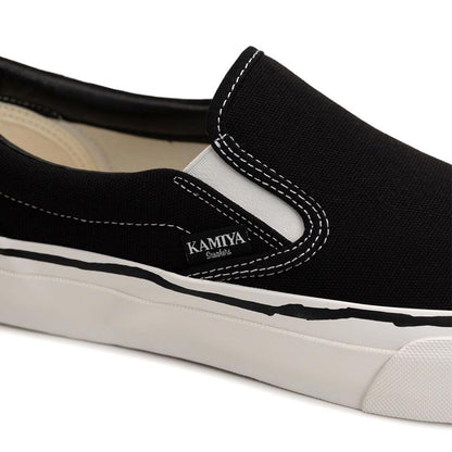 カミヤ G14FW701 "Cornnell" Vulcanize Slip on Sneaker ブラック メンズ スニーカー シューズ