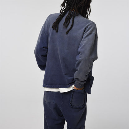 バウワウ BW231-BGSC BILL THE GOAT SWEAT CARDIGAN スウェットカーディガン NAVY BLUE AGEING
