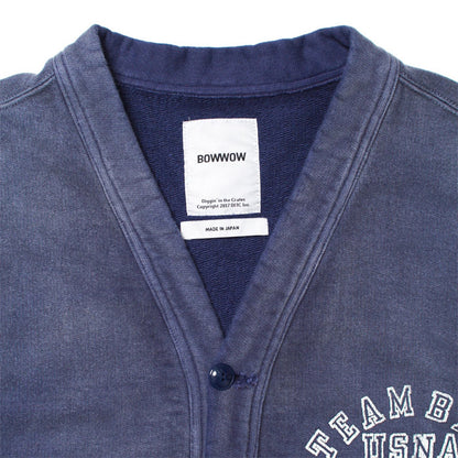バウワウ BW231-BGSC BILL THE GOAT SWEAT CARDIGAN スウェットカーディガン NAVY BLUE AGEING