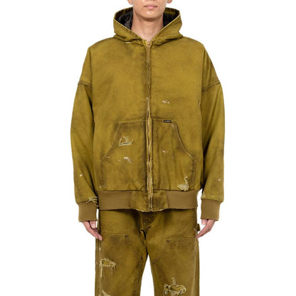 カミヤ G14BL033 BORO Duck Zip Parka イエロー メンズ アウター パーカー フード付きブルゾン