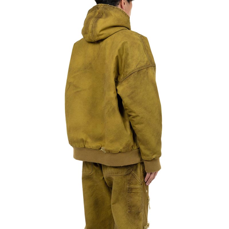 カミヤ G14BL033 BORO Duck Zip Parka イエロー メンズ アウター パーカー フード付きブルゾン