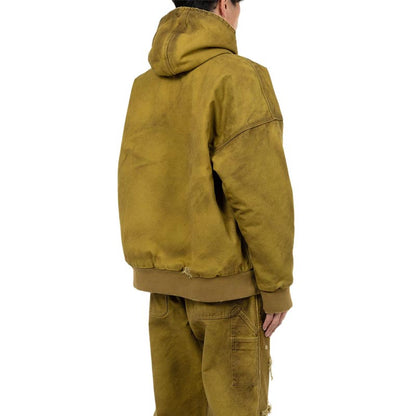 カミヤ G14BL033 BORO Duck Zip Parka イエロー メンズ アウター パーカー フード付きブルゾン